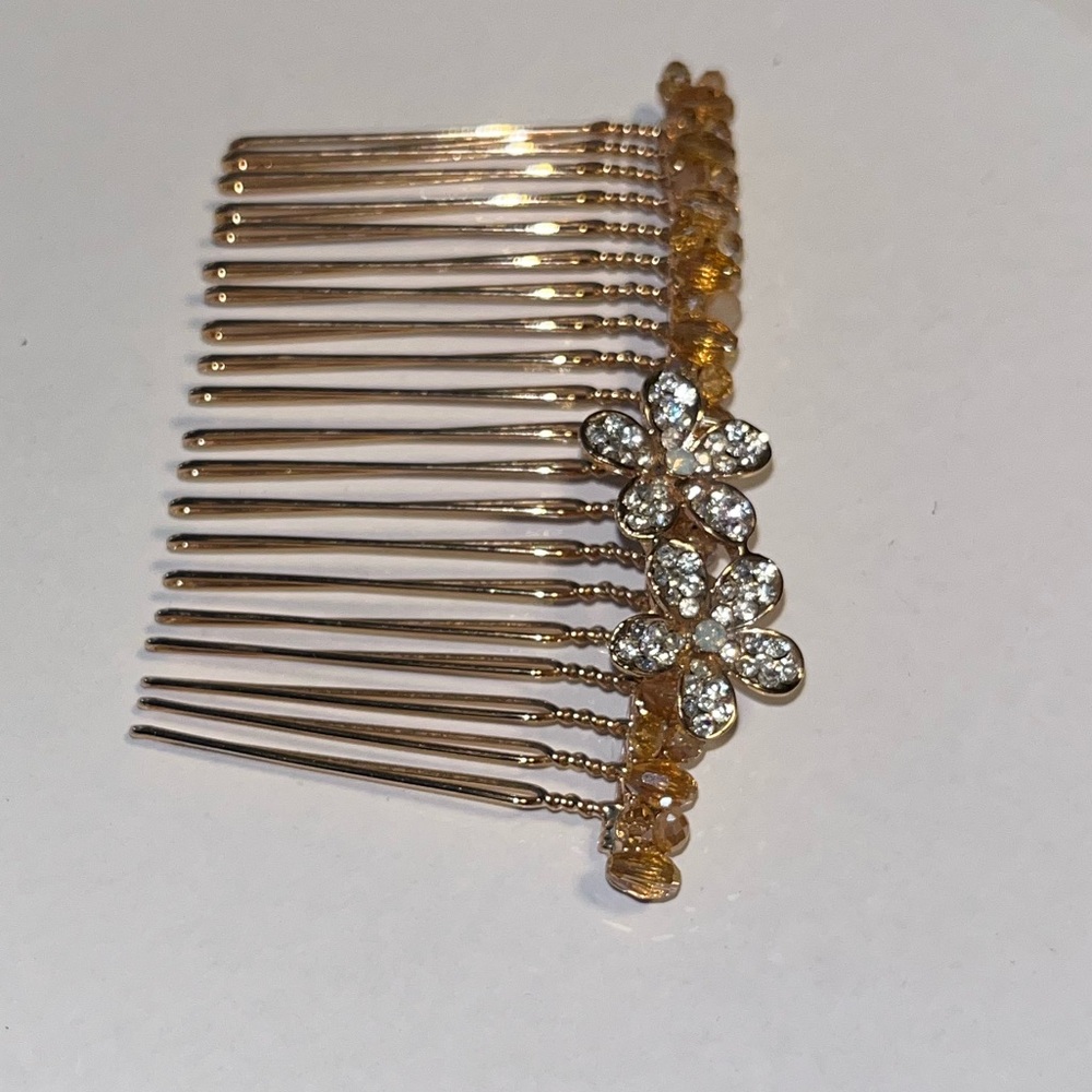 New Flower Rhine stone Hair side comb with Rhine stones